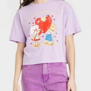 Strawberry Shortcake Tee Shirt Lavender Size XS Juniors I Love You Berry Much